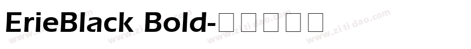 ErieBlack Bold字体转换